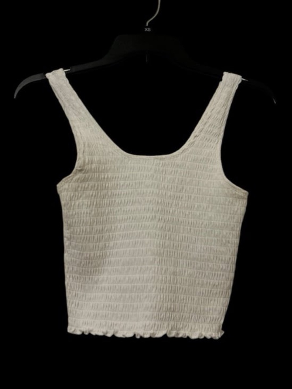 EUC Hollister Cream Smocked Tank Top cropped - crop top